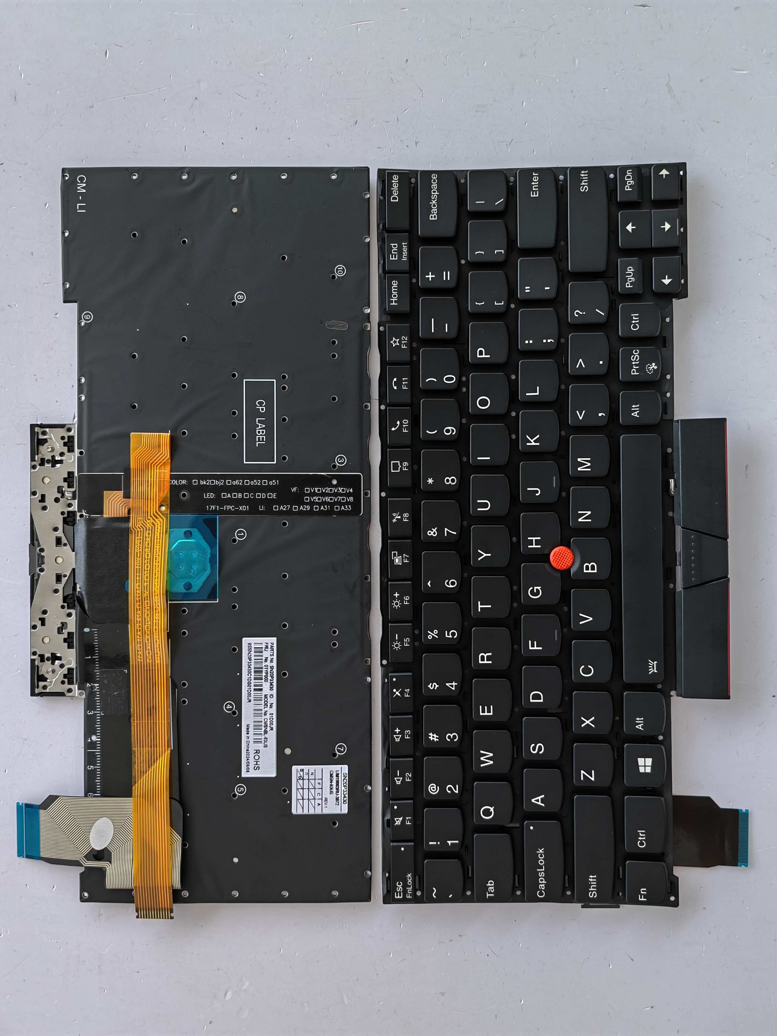 Picture of New Replacement Laptop Keyboard For IBM YOGA X13 GENERATION/YOGA X13 GEN1/YOGA L13 GEN1 BLACK With Point Backlit (OEM) US Layout